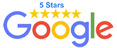 5 Stars on Google Reviews