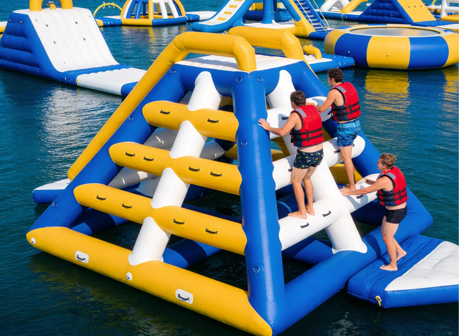 Aqua Glide Jungle Jim climbing inflatable